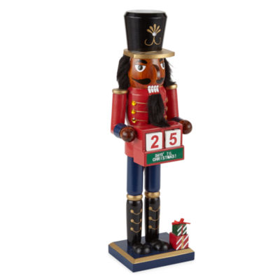 North Pole Trading Co. 14" African American Traditional Advent Christmas Nutcracker