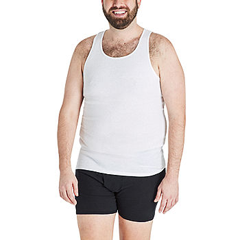 Hanes Comfortsoft Mens 4 Pack Tank, Color: White - JCPenney