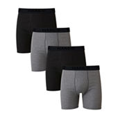 Gildan Platinum Men's Regular Leg Boxer Briefs(5-pack), Black, XL