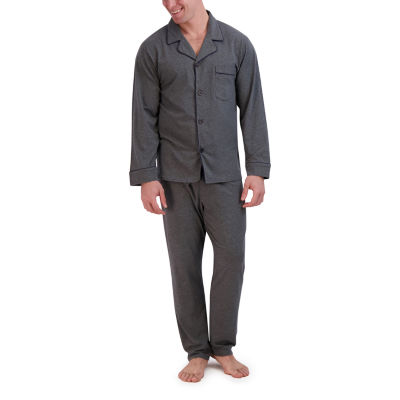 Hanes Mens Knit Long Sleeve 2pc. Pant Pajama Set JCPenney