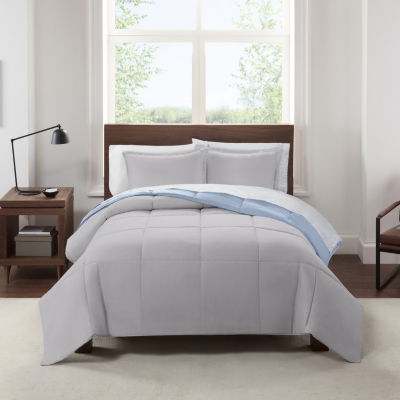 Serta Simply Clean™ Reversible Antimicrobial Treated Complete Bedding Set with Sheets
