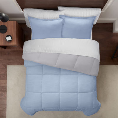 Serta Simply Clean™ Reversible Antimicrobial Treated Complete Bedding Set with Sheets