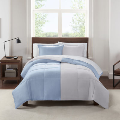 Serta Simply Clean™ Reversible Antimicrobial Treated Complete Bedding Set with Sheets