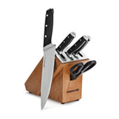 Anolon 47995 AlwaysSharp Japanese Steel Knife Block Set with Built