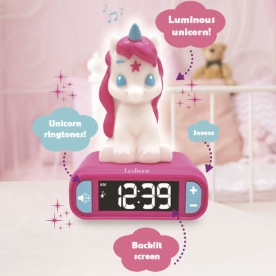 Lexibook Unicorn Alarm Clock With Night Light Electronic Game