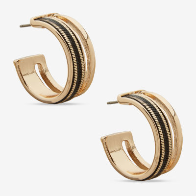 Worthington Womens 63.5mm Hoop Earrings