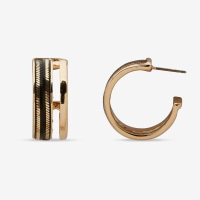 Worthington Womens 63.5mm Hoop Earrings