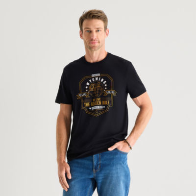 St. John's Bay Jcpenney Heritage Mens Crew Neck Short Sleeve Classic Fit Graphic T-Shirt