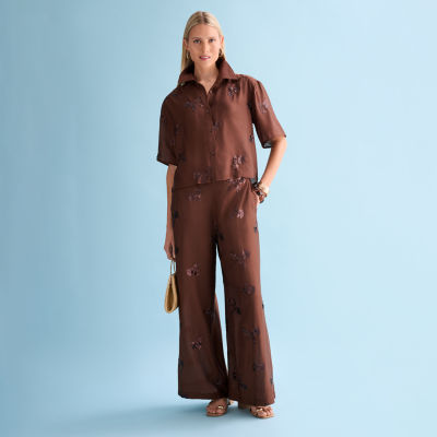 Worthington Pure Brown Embellished Matching Set