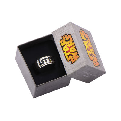 Star Wars® Logo Mens Stainless Steel Spinner Ring