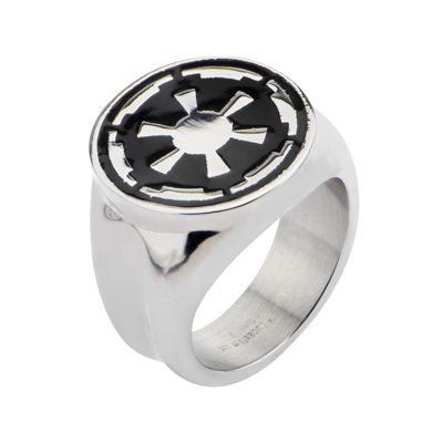 Star Wars® Imperial Symbol Mens Stainless Steel Ring