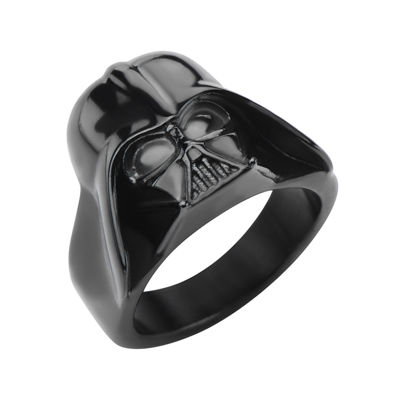 Star Wars® Darth Vader Mens Stainless Steel and Black IP 3D Ring