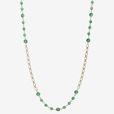 1928 Black Strand Necklace, One Size, Green