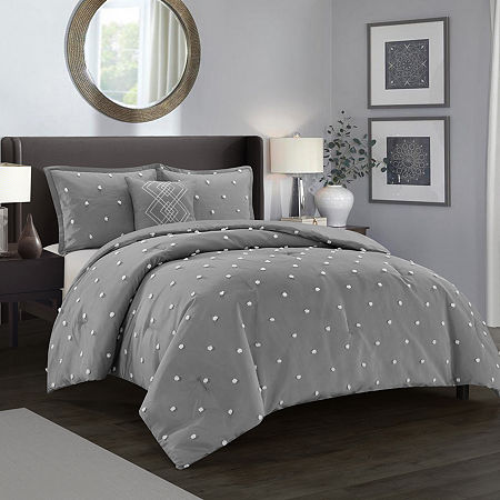 Stratford Park Macey 3pc Midweight Comforter Set, One Size, Gray