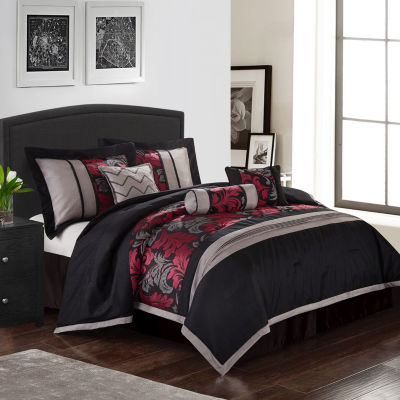 Stratford Park Ember Midweight Complete Bedding Set, Color: Black ...