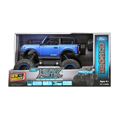 New Bright 1:18 R/C 4x4 Heavy Metal Ford Bronco - Blue 2-pc. Car