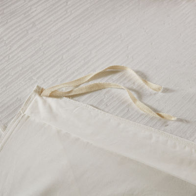 N Natori Hanae Cotton Blend Yarn Dyed 3 Piece Duvet Cover Set