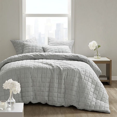 N Natori Cocoon Quilt Top Euro Sham, One Size, Gray