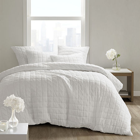 N Natori Cocoon Quilt Top Euro Sham, One Size, White