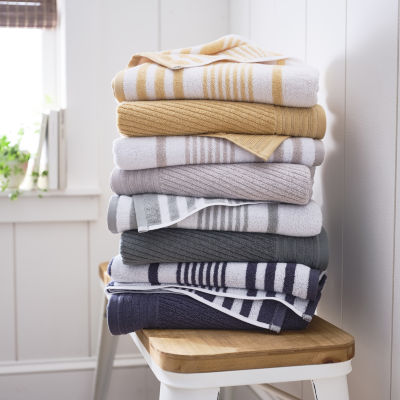 Linden Street Performance Antimicrobial Treated Stripe Bath Towel JCPenney
