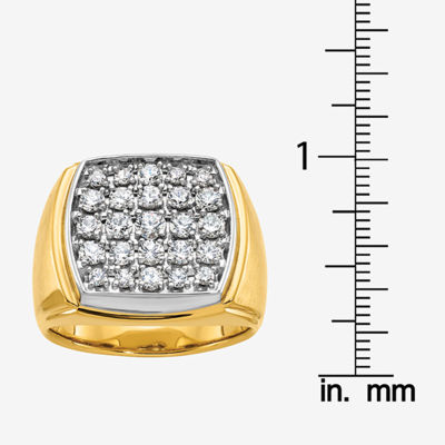 Mens 1 5/8 CT. T.W. Natural White Diamond 14K Two Tone Gold Fashion Ring