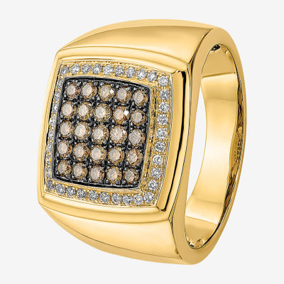 Mens 7/8 CT. T.W. Natural Champagne Diamond 14K Gold Fashion Ring