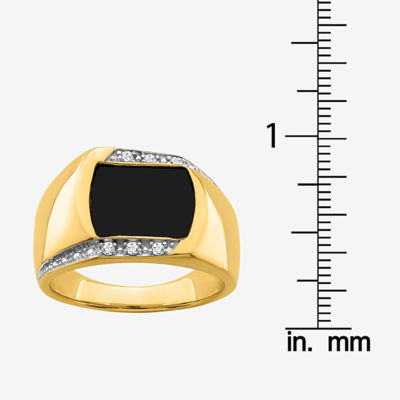 Mens 1/ CT. T.W. Black Onyx 14K Gold Fashion Ring