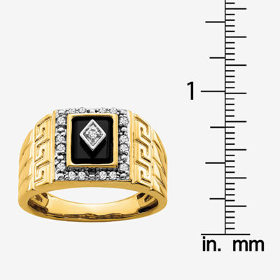 Mens 1/5 CT. T.W. Black Onyx 14K Gold Fashion Ring