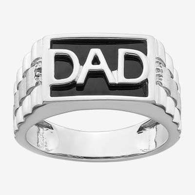 Mens Diamond Accent Black Onyx 14K White Gold Fashion Ring JCPenney