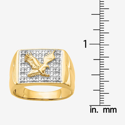 Eagle Mens 1/10 CT. T.W. Natural White Diamond 14K Gold Fashion Ring