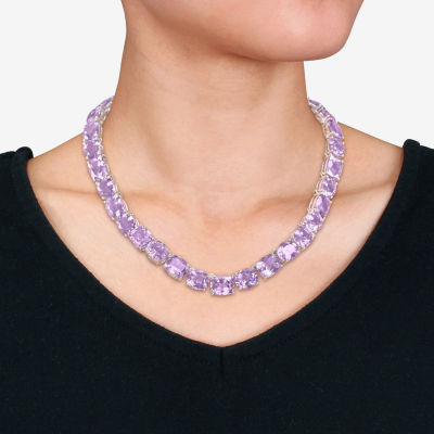 Amethyst on sale tennis necklace