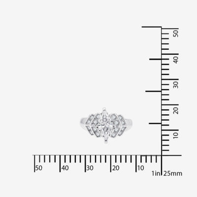 DiamonArt® Cubic Zirconia Sterling Silver Marquise Ring