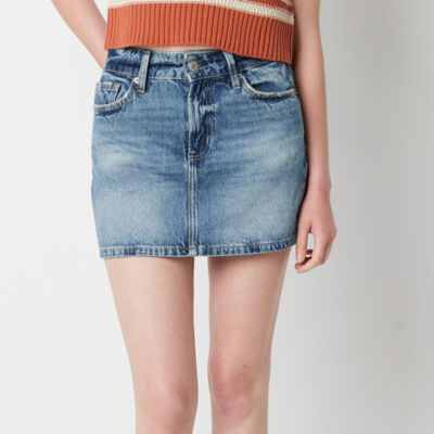 Carefree Cutie Low-Rise Pleated Denim Skirt