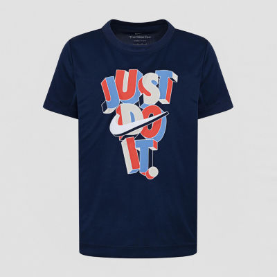 Nike Little Boys Dri-Fit Crew Neck Short Sleeve Graphic T-Shirt
