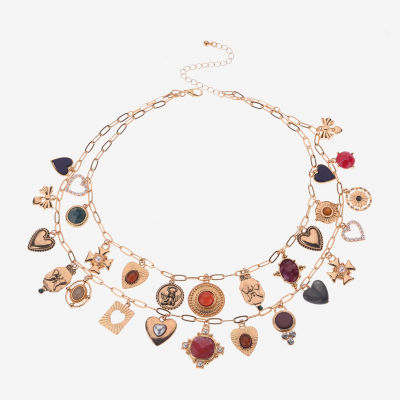 Bijoux Bar Gold Tone Womens 19 Inch Strand Necklace