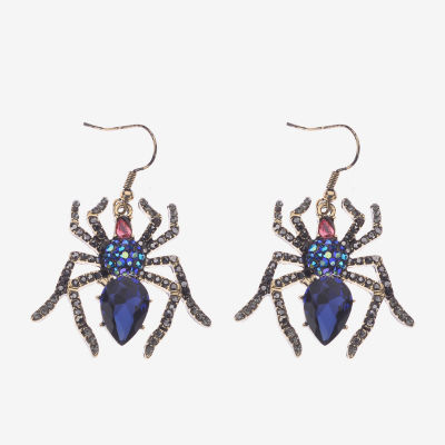 Bijoux Bar Halloween Spider Womens Drop Earrings