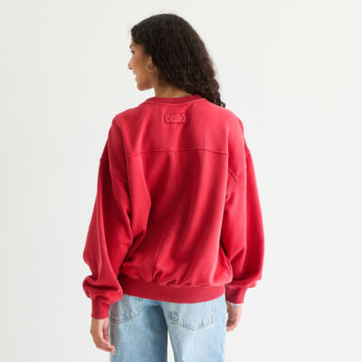 Arizona Oversized Womens Juniors Crew Neck Long Sleeve Sweatshirt