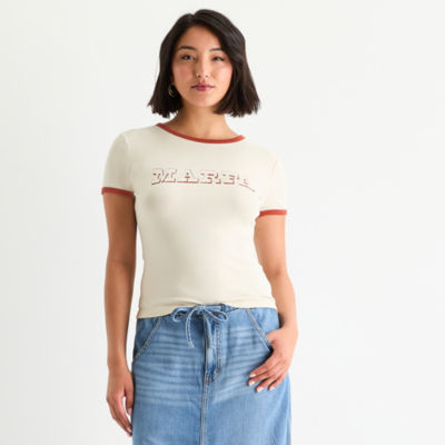 a.n.a Womens Crew Neck Short Sleeve T-Shirt