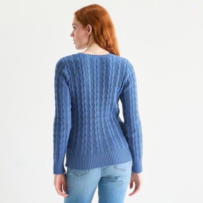 Photo 1 of !St. John's Bay Womens Crew Neck Long Sleeve Pullover Sweater
small