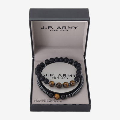 Army Mens Multi Color Stainless Steel Bracelet Set