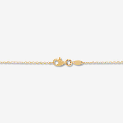 Gemini Womens 14K Gold Round 18 Inch Pendant Necklace