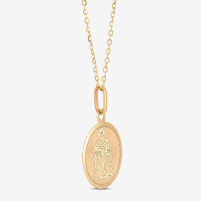 Virgo Womens 14K Gold Round 18 Inch Pendant Necklace