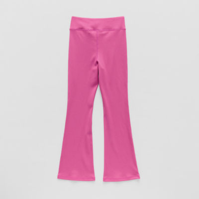 Xersion Ribbed Little & Big Kid Girls Quick Dry High Rise 26 1/2" Active Flare Full Length Leggings