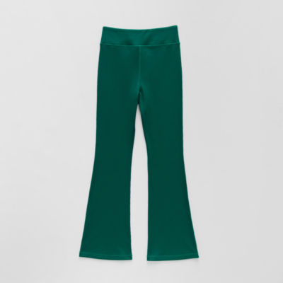 Xersion Ribbed Little & Big Kid Girls Quick Dry High Rise 26 1/2" Active Flare Full Length Leggings