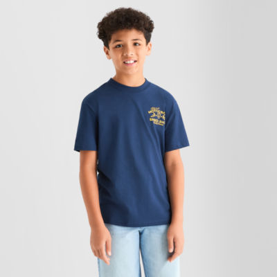 Thereabouts Little & Big Boys Oversized Crew Neck Short Sleeve Graphic T-Shirt