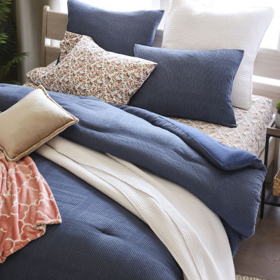 Home Expressions Waffle Grid Comforter Bundle
