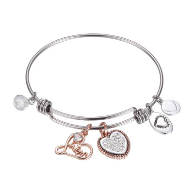 Footnotes Sisters Stainless Steel Solid Heart Bangle Bracelet - JCPenney