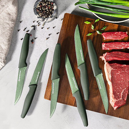 Granitestone Forged Stainless Steel 6-pc. Steak Knife Set, One Size, Green