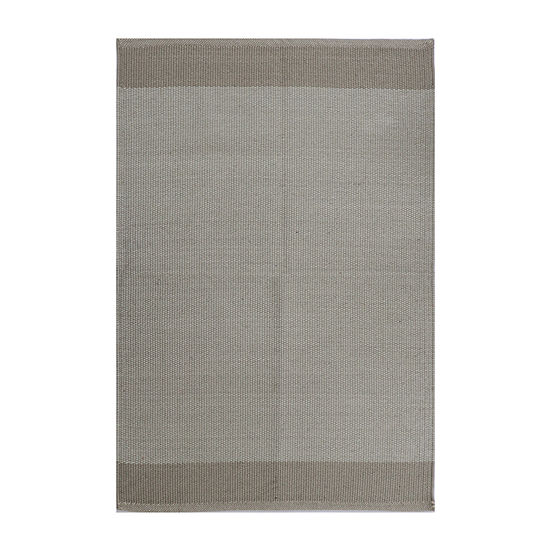 Riviera Home Grey Solid Cotton Rectangular Accent Indoor Rugs
