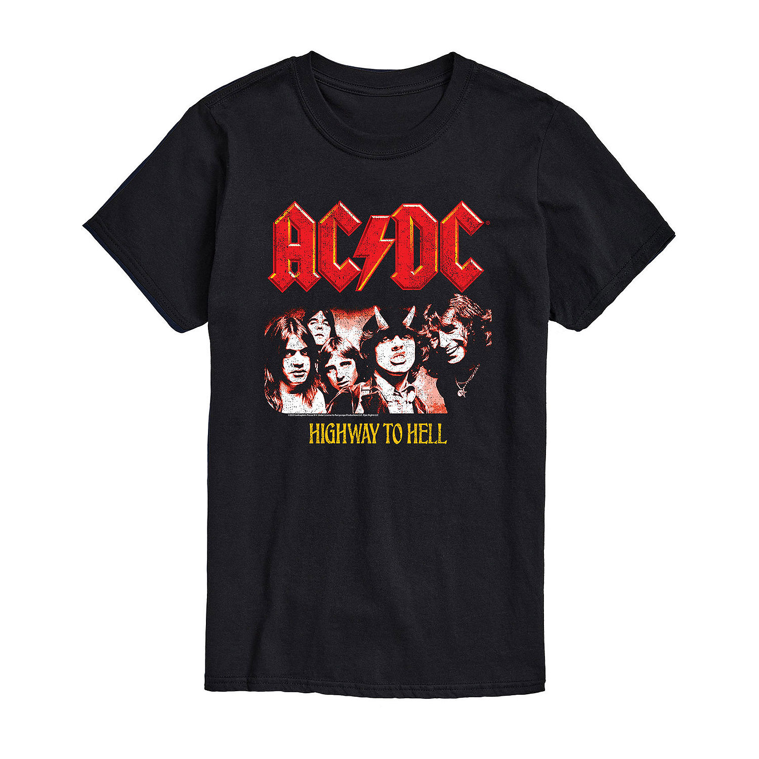 ACDC Mens Crew Neck Short Sleeve Classic Fit Graphic T-Shirt, Color ...